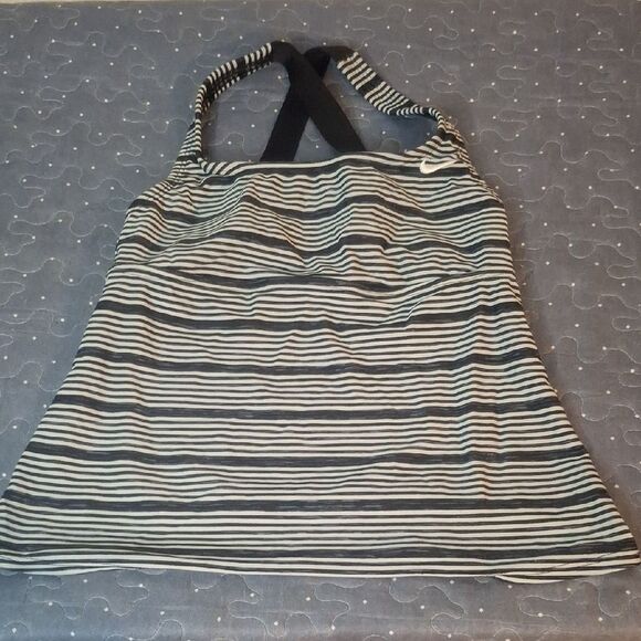 Nike Striped Black and White Tank top size small - Picture 1 of 5